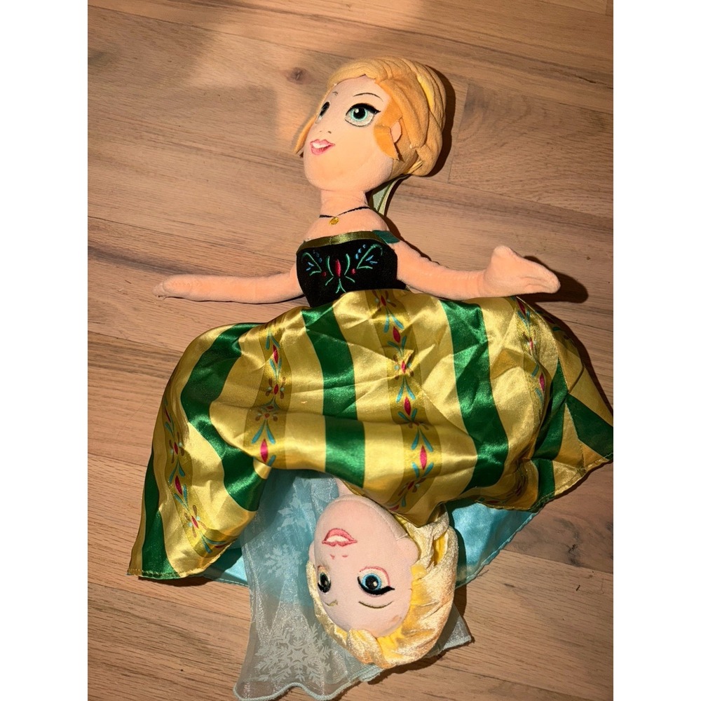FROZEN Elsa & Anna Reversible Topsy Turvy Flip Doll 15" Plush Disney Parks